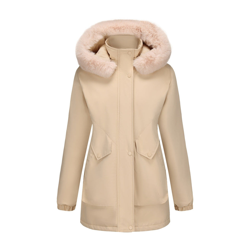 Faux Fur Trim Winter Parka
