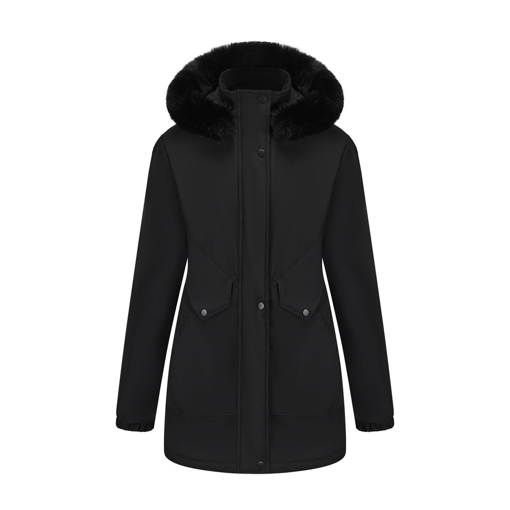 Faux Fur Trim Winter Parka
