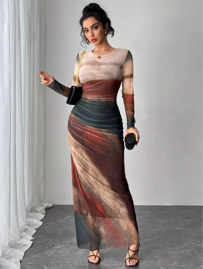 Long Sleeve Bodycon Maxi Dress