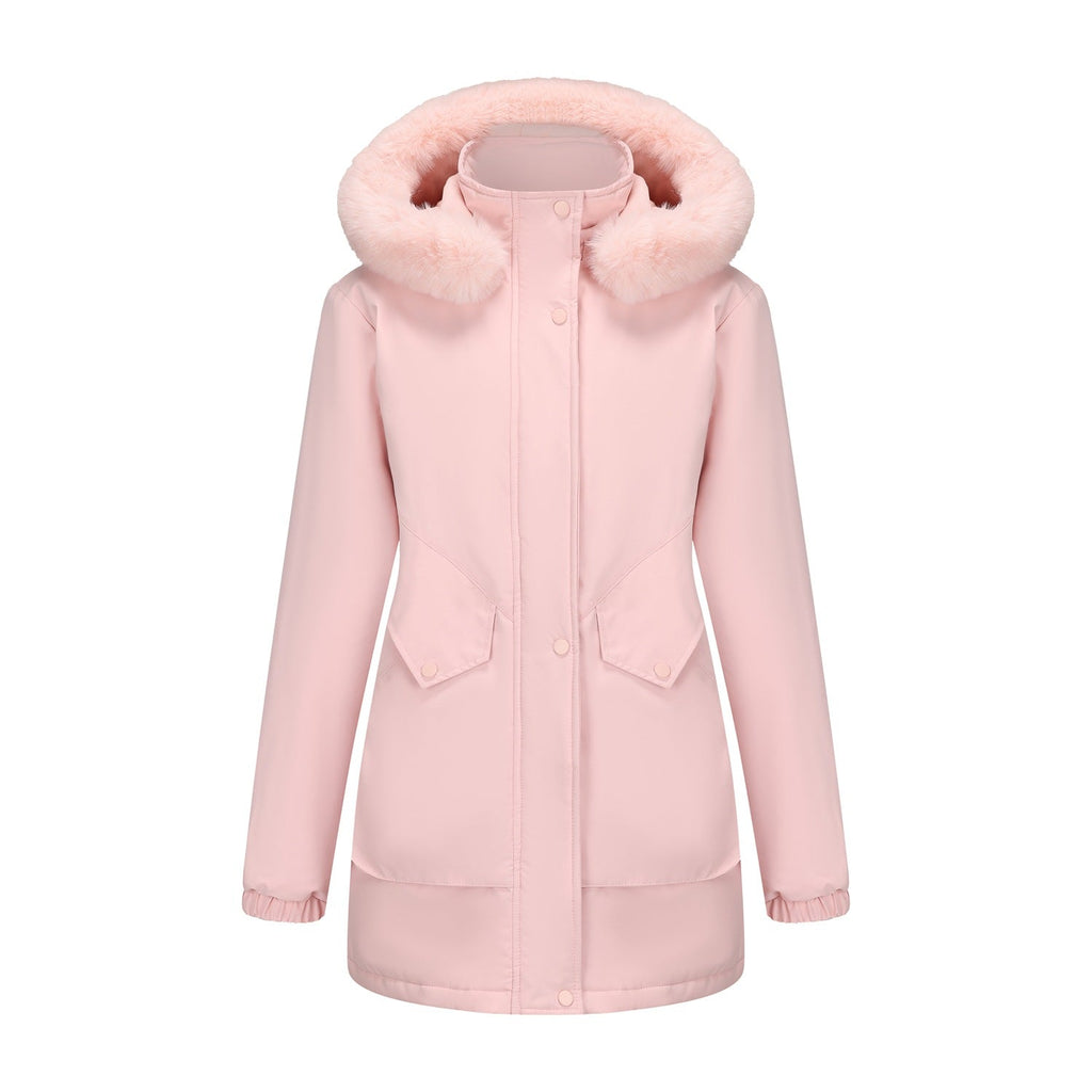 Faux Fur Trim Winter Parka