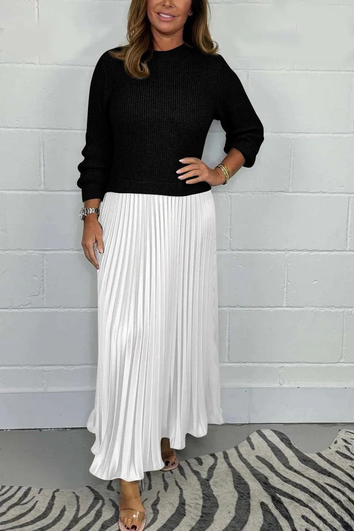 Elegant Pleated Maxi Dress