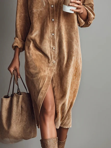 Button-Down Shirt Midi Dress