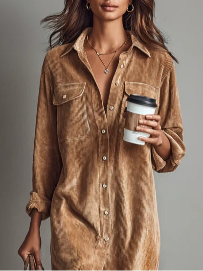 Button-Down Shirt Midi Dress