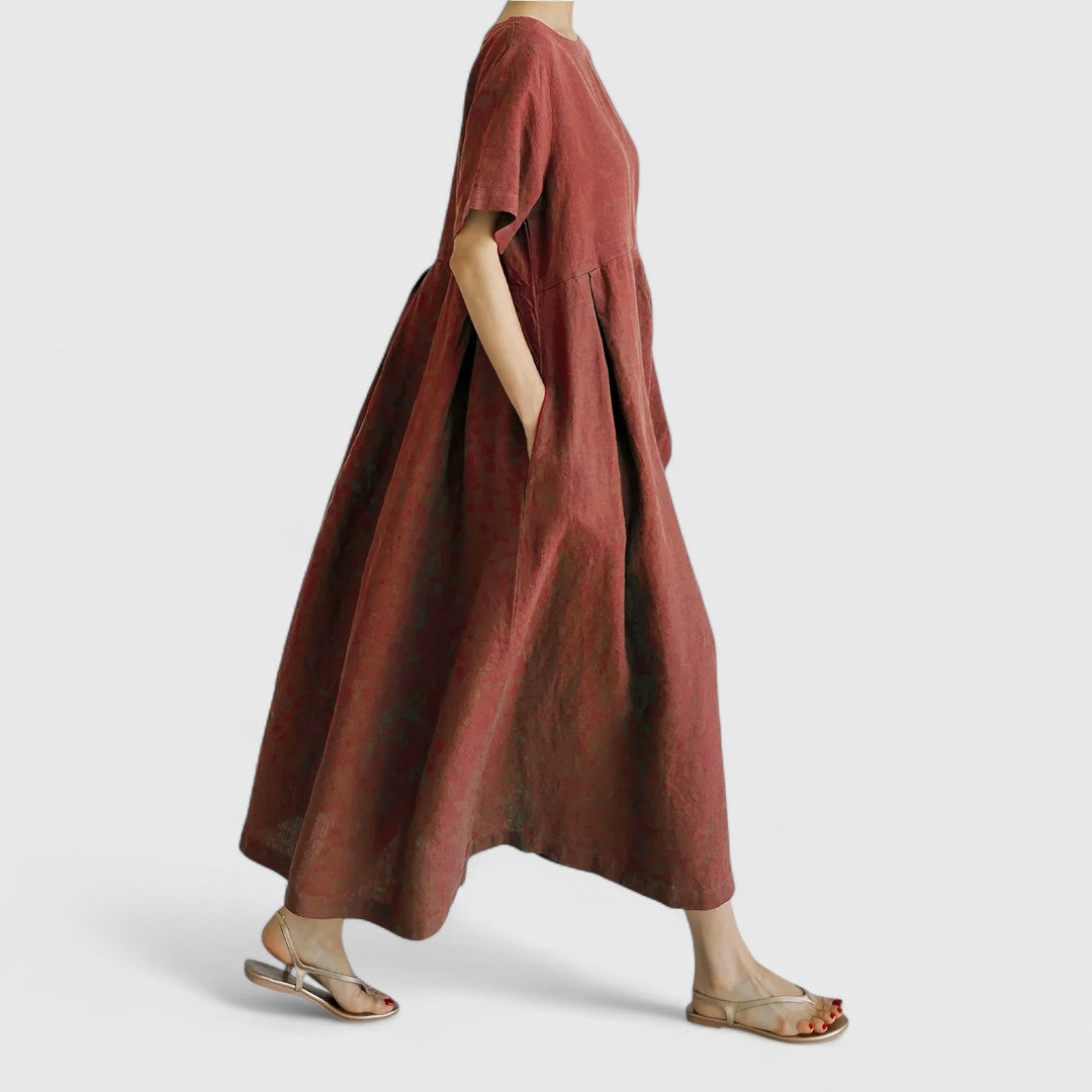 Relaxed A-Line Midi Dress
