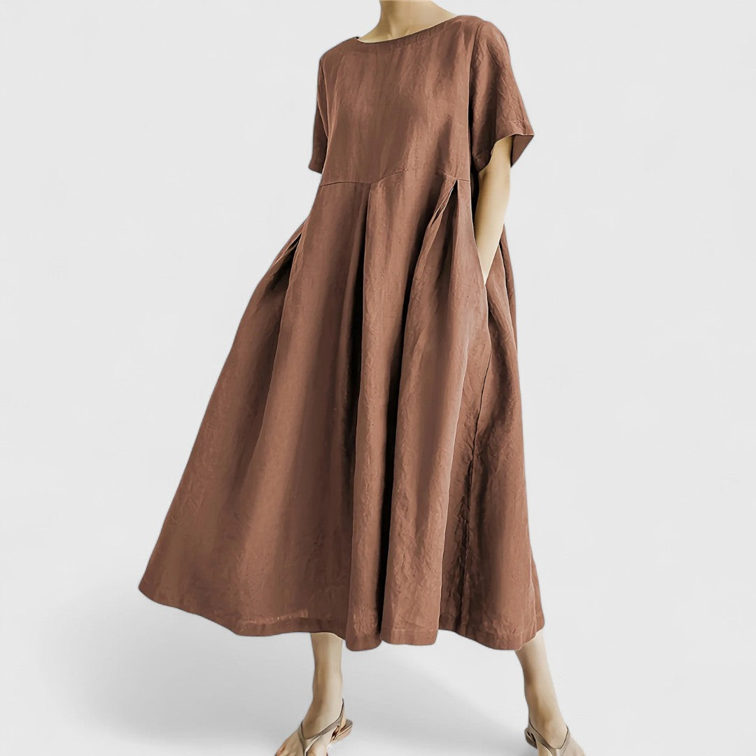 Relaxed A-Line Midi Dress
