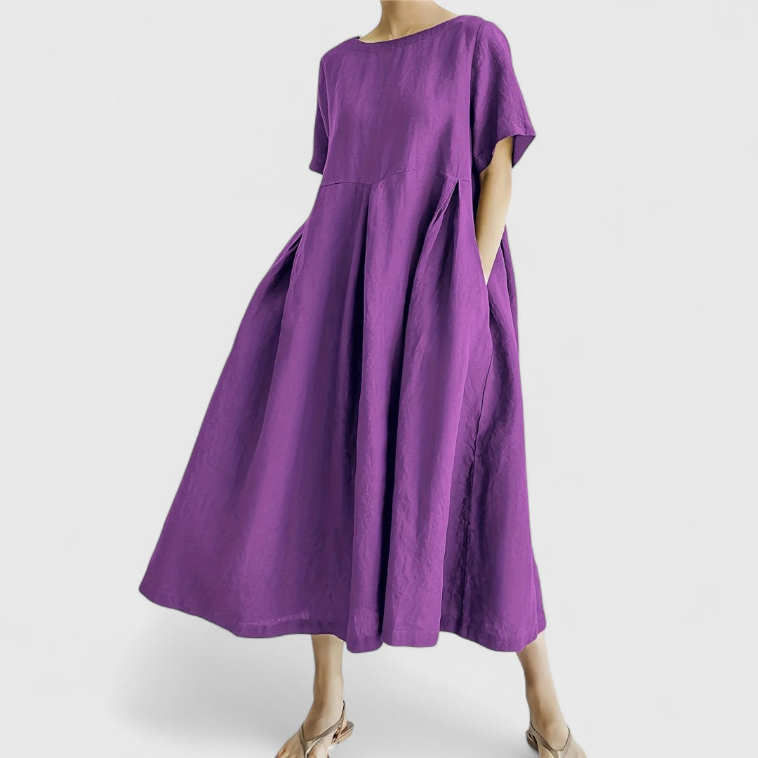 Relaxed A-Line Midi Dress