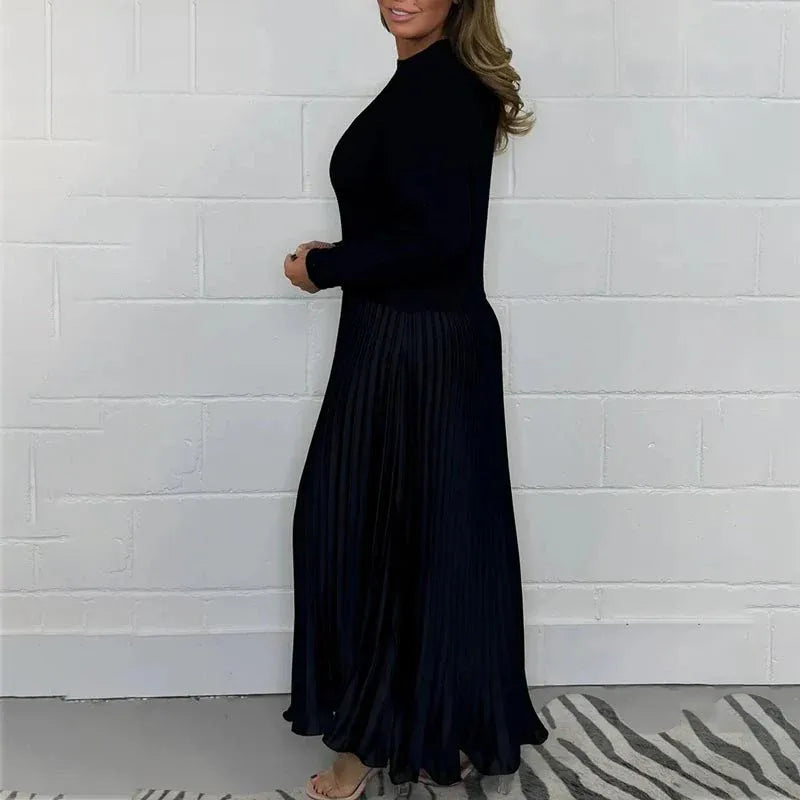 Elegant Pleated Maxi Dress