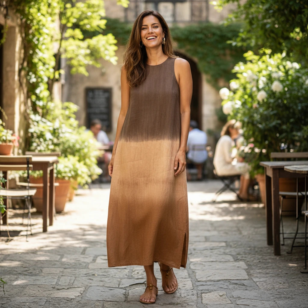 Sleeveless Ombre Maxi Dress