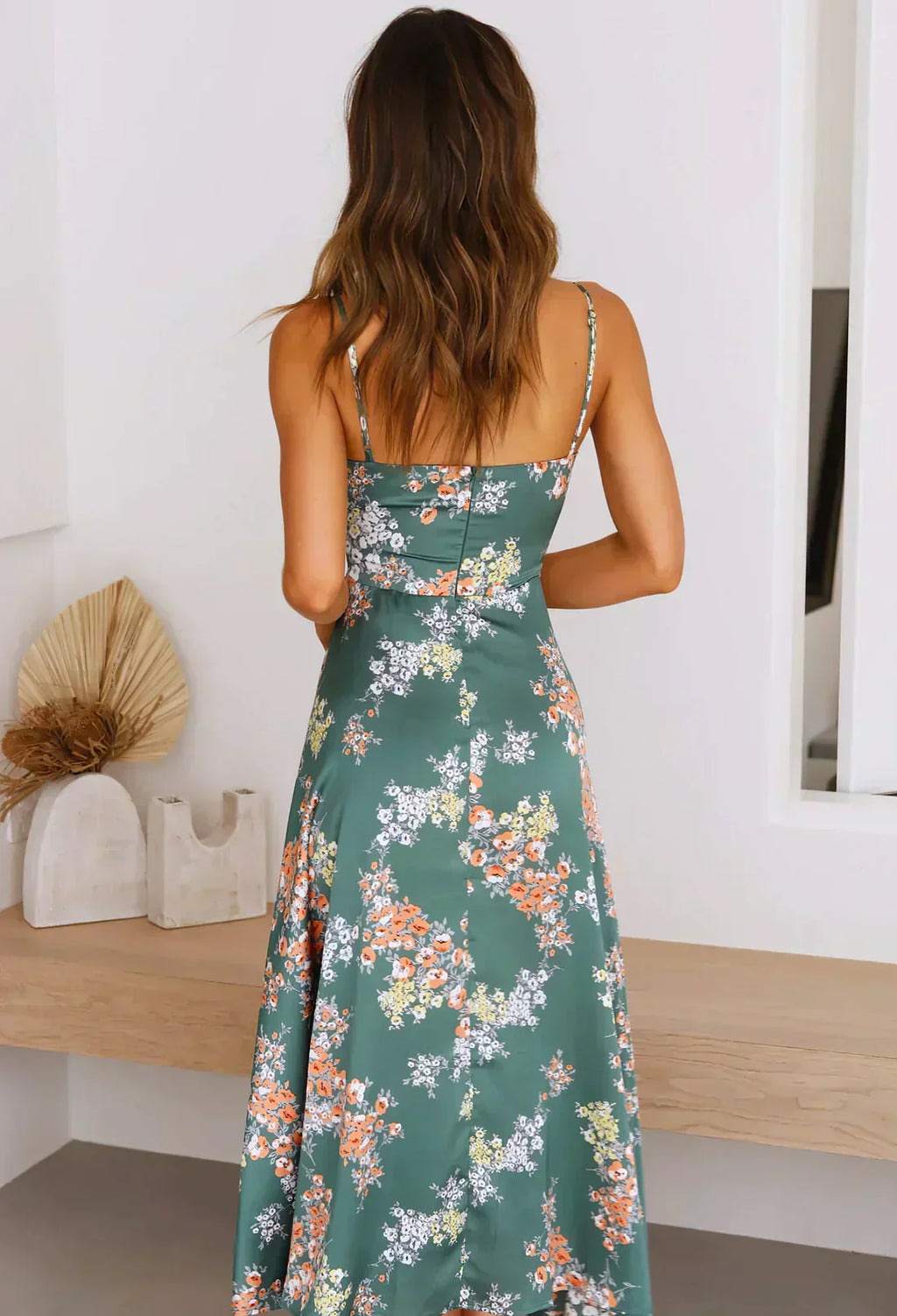Floral Cut-Out Midi Dress
